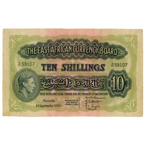 East Africa 10 Shillings 1950