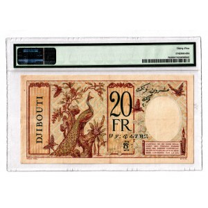 French Somaliland 20 Francs 1928 PMG 35