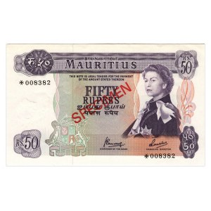 Mauritius 50 Rupees 1967 Specimen