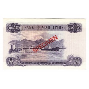 Mauritius 50 Rupees 1967 Specimen