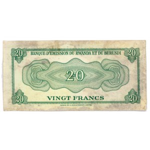 Rwanda - Burundi 20 Francs 1960