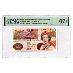 Saint Helena 20 Pounds 2004 PMG 67 EPQ