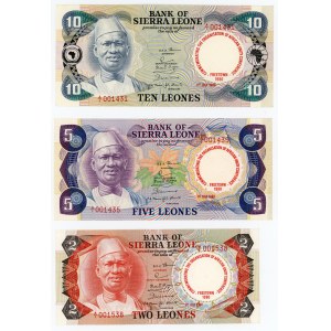 Sierra Leone Full Set 50 Cents & 1 - 2 - 5 - 10 Leones 1980