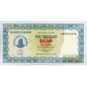 Zimbabwe 5000 Dollars 2003 - 2005