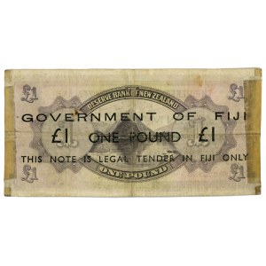 Fiji 1 Pound 1942 (ND) Emergency Overprint
