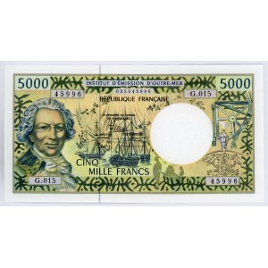 French Pacific Territories 5000 Francs 1996