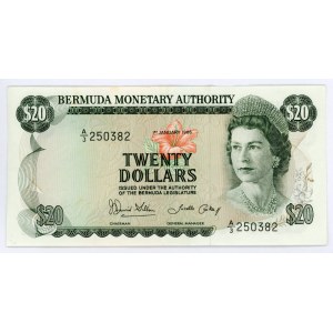 Bermuda 20 Dollars 1986