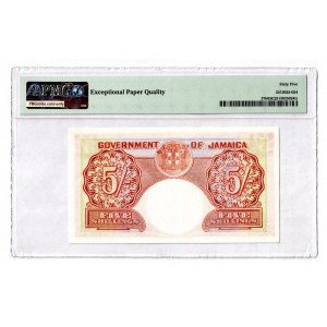 Jamaica 5 Shillings 1953 - 1958 PMG 65 EPQ