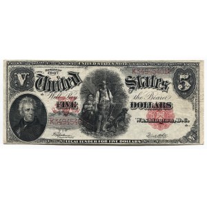 United States 5 Dollars 1907 United States Note