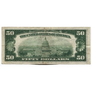 United States 50 Dollars 1929 National Currency