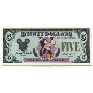 United States Disney 5 Dollars 1987 1st Issue Rare