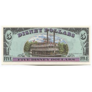 United States Disney 5 Dollars 1987 1st Issue Rare