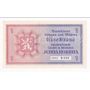 Bohemia & Moravia 1 Koruna 1940 Specimen