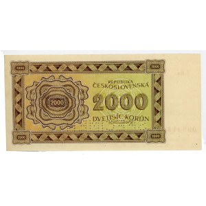 Czechoslovakia 2000 Korun 1945 Specimen