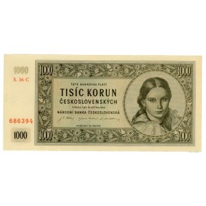 Czechoslovakia 1000 Korun 1945