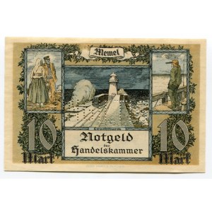 Germany - Weimar Republic Memel 10 Mark 1922 Specimen