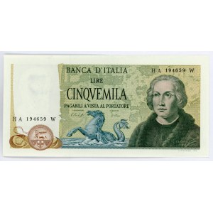 Italy 5000 Lire 1971 - 1977
