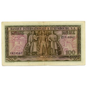 Luxembourg 100 Francs 1956