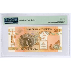 Malta 20 Lira 1994 (ND) PMG 63 EPQ