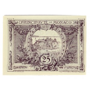 Monaco 25 Centimes 1920