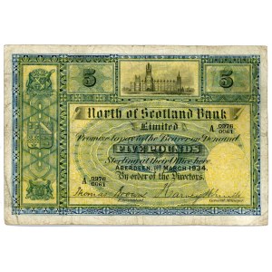 Scotland 5 Pounds 1934