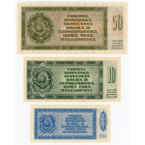 Yugoslavia 1 - 10 - 50 Dinara 1950