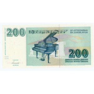 Yugoslavia 200 Dinara 1999