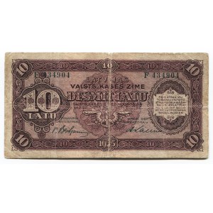 Latvia 10 Latu 1925 Latvian Government State Treasury Note