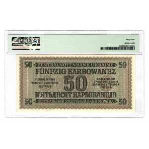 Ukraine Germany Occupation 50 Karbowanez 1942 PMG 64