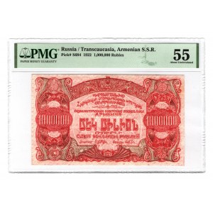 Russia - Transcaucasia Armenia 1000000 Roubles 1922 PMG 55