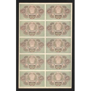 Russia - RSFSR 10 x 30 Roubles 1919 Full Uncutted Sheet of Notes