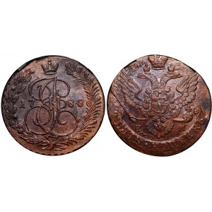 Russia 5 Kopeks 1788 RNGA MS 63 BN RRRare