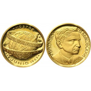 Russia - USSR Gold Medal V. Bykovsky Flight in Space on Vostok 5 1963 Extremely Rare! Made in Italy!