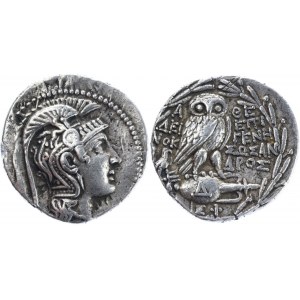 Ancient Greece Attica Athens AR Tetradrachm 125 - 124 BC