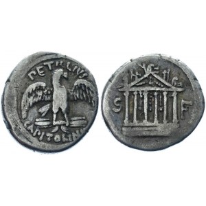 Roman Republic AR Denarius 41 BC Petillius Capitolinus