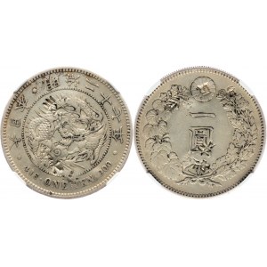 Japan 1 Yen 1894 (27) Chopmarked NGC XF