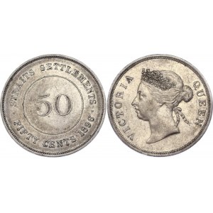 Straits Settlements 50 Cents 1896