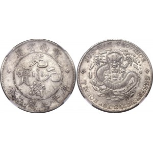 China Yunnan 1 Dollar 1908 (ND) NGC AU