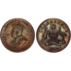 Australia 3 Pence 1914 Very Rare!