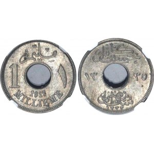 Egypt 1 Millieme 1917 AH 1335 NGC MS 63