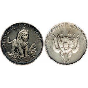 Niger 10 Francs CFA 1968 NGC PF 64 CAMEO