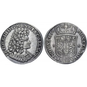 German States Brandenburg 2/3 Taler / Gulden 1690 IE