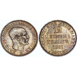 German States Hannover 1/12 Thaler 1851 B