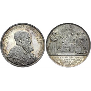 German States Saxony-Albertine Heinrich der Fromme Silver Medal 1839