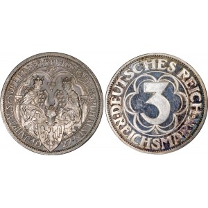 Germany - Weimar Republic 3 Reichsmark 1927 A PCGS PR 63 DCAM