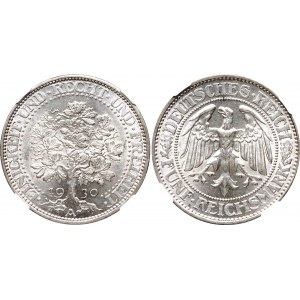 Germany - Weimar Republic 5 Reichsmark 1930 A NGC MS 63