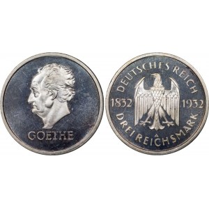 Germany - Weimar Republic 3 Reichsmark 1932 A PCGS PR 65 DCAM