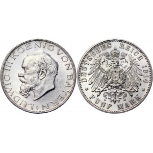 Germany - Empire Bavaria 5 Mark 1914 A