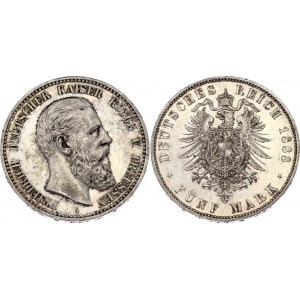 Germany - Empire Prussia 5 Mark 1888 A