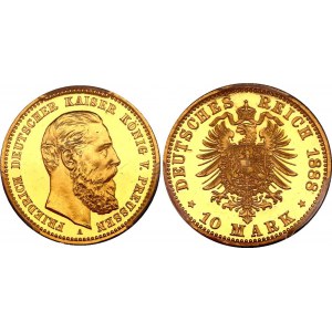 Germany - Empire Prussia 10 Mark 1888 A Proof PCGS PR64CAM